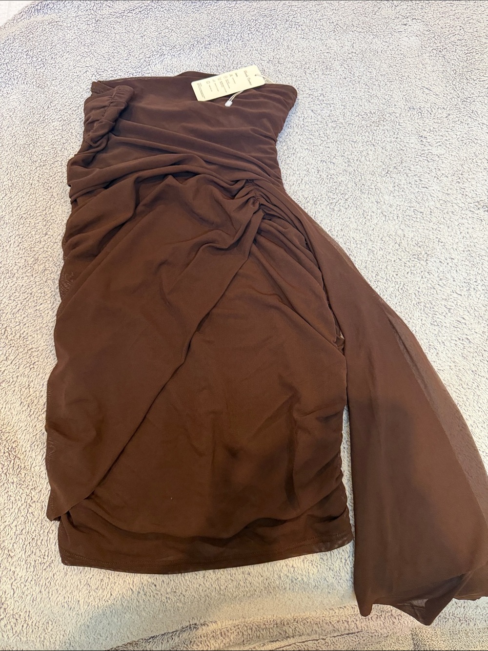 🤎 ALENDA DANMOS STRAPLESS RUCHED DRESS - Picture 3 of 3